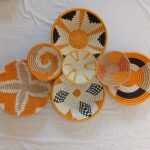 Traditional African handwoven baskets