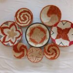 Traditional African handwoven baskets